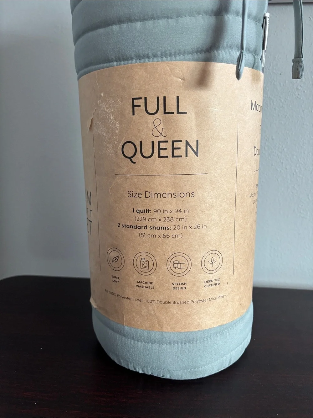 Full & Queen Quilt - Light Grey
